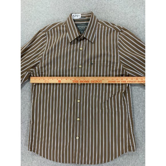 Abercrombie & Fitch Muscle Long Sleeve Striped‎ Button Down Shirt (Men's XL) - Picture 6 of 12